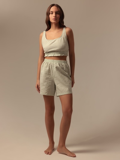 Топ домашний женский SL HOME Basic, размер 42 (S), зелёный