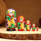 Матрёшка 5-кукольная "Дуся незабудки", 10-11 см - фото 321109729