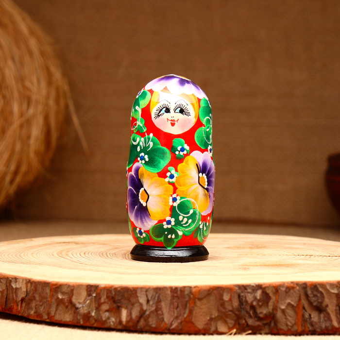 Матрёшка 5-кукольная "Дуся незабудки", 10-11 см - фото 1906587711