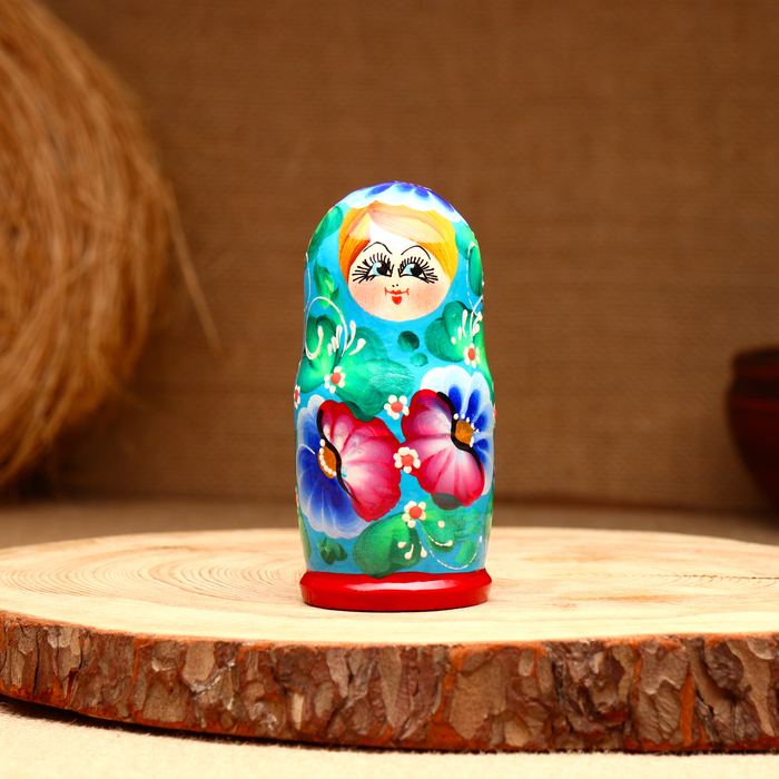 Матрёшка 5-кукольная "Фёкла незабудки", 10-11 см