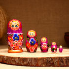 Матрёшка 5-кукольная "Саша тюльпаны", 10-11 см - фото 9125087