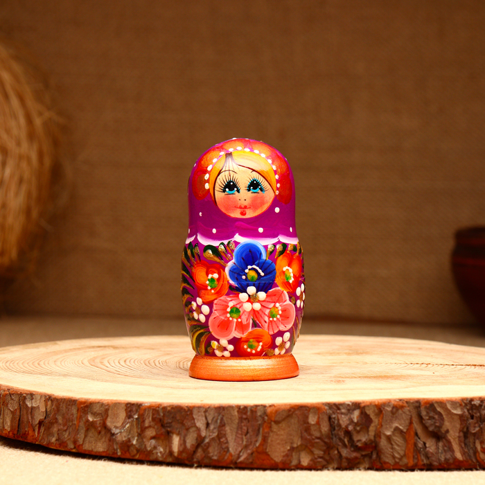 Матрёшка 5-кукольная "Саша тюльпаны", 10-11 см - фото 1885960561