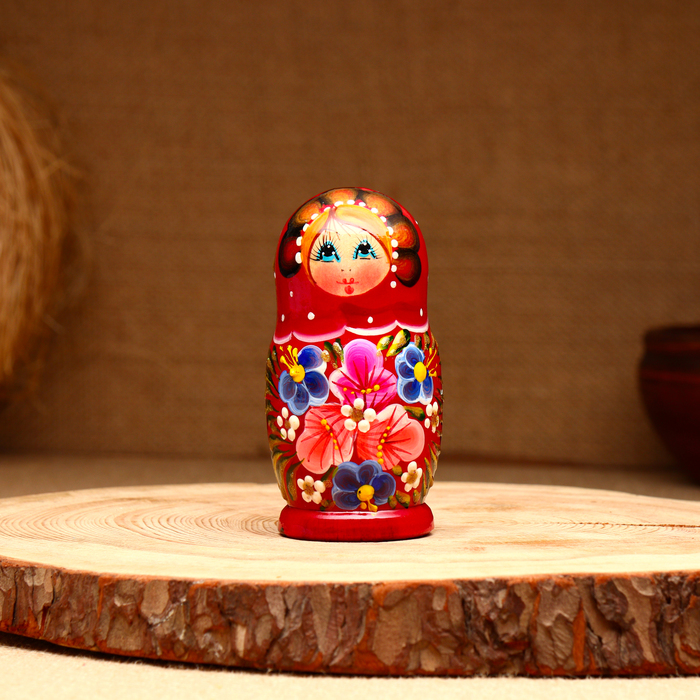 Матрёшка 5-кукольная "Наташа тюльпаны", 10-11 см - фото 1910972408