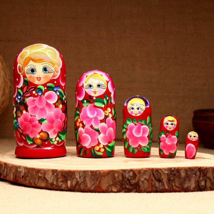 Матрёшка 5-кукольная  "Авдотья", 14-15 см - Фото 1
