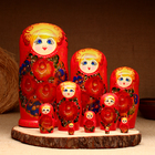 Матрёшка 10-кукольная "Раиса", 23-27 см - Фото 1