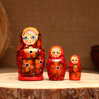 Матрёшка 3х-кукольная, "Глафира краса", 10-11 см - фото 51195163