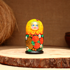 Матрёшка 5-кукольная" Праздничная жёлтая" с божьей коровкой, 10-11 см - фото 9125197