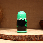 Матрёшка 5-кукольная "Праздничная зеленая" с божьей коровкой, 10-11 см - Фото 4