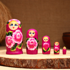Матрёшка 5-кукольная "Барбара сиреневая", 10-11 см - фото 5647268