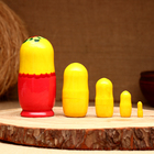 Матрёшка 5-кукольная "Виталина жёлтая", 10-11 см - фото 9125228