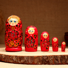Матрёшка 5-кукольная "Любава бутоны", 10-11 см - фото 4808175
