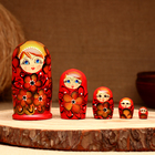 Матрёшка 5-кукольная "Зарина золотой орнамент", 10-11 см - фото 20164261