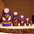 Матрёшка 5-кукольная "Лолита ромашки", 10-11 см - фото 4418417