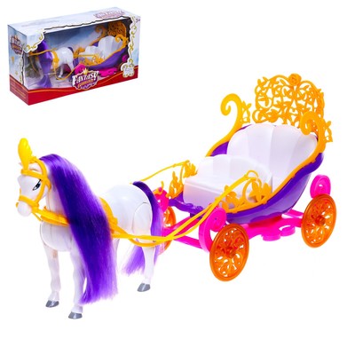 УЦЕНКА Карета для кукол, лошадь ходит