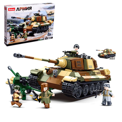 УЦЕНКА Конструктор Армия ВОВ «Немецкий танк», 2 варианта сборки, 930 деталей