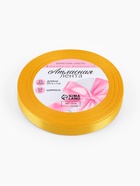 Лента атласная, 10 мм, 23±1 м, жёлтая №16 - Фото 5