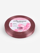 Лента атласная, 10 мм, 23±1 м, цвет бурый №284 - Фото 5