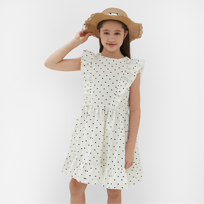 Платье для девочки MINAKU, цвет белый, рост 152 см - Фото 1