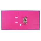 Папка-регистратор А4, 75 мм, Lamark, ПВХ, двухстороннее покрытие, металлическая окантовка, карман на корешок, собранная, синий/розовый - фото 9032051