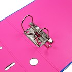 Папка-регистратор А4, 75 мм, Lamark, ПВХ, двухстороннее покрытие, металлическая окантовка, карман на корешок, собранная, синий/розовый - фото 9032053