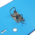 Папка-регистратор А4, 75 мм, Lamark, ПВХ, двухстороннее покрытие, металлическая окантовка, карман на корешок, собранная, синий/голубой - Фото 7