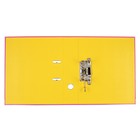 Папка-регистратор А4, 75 мм, Lamark, ПВХ, двухстороннее покрытие, металлическая окантовка, карман на корешок, собранная, розовый/желтый - фото 9210860