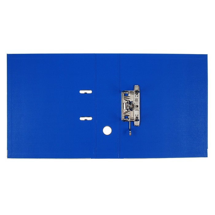 Папка-регистратор А4, 75 мм, Lamark, ПВХ, двухстороннее покрытие, металлическая окантовка, карман на корешок, собранная, синий/синий