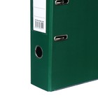 Папка-регистратор А4, 75 мм, Lamark, ПВХ, двухстороннее покрытие, металлическая окантовка, карман на корешок, собранная, зеленый/зеленый - Фото 3