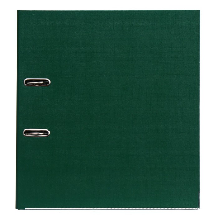 Папка-регистратор А4, 75 мм, Lamark, ПВХ, двухстороннее покрытие, металлическая окантовка, карман на корешок, собранная, зеленый/зеленый