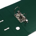 Папка-регистратор А4, 75 мм, Lamark, ПВХ, двухстороннее покрытие, металлическая окантовка, карман на корешок, собранная, зеленый/зеленый - Фото 7