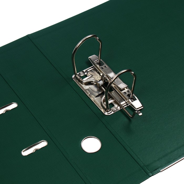 Папка-регистратор А4, 75 мм, Lamark, ПВХ, двухстороннее покрытие, металлическая окантовка, карман на корешок, собранная, зеленый/зеленый