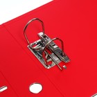 Папка-регистратор А4, 75 мм, Lamark, ПВХ, двухстороннее покрытие, металлическая окантовка, карман на корешок, собранная, красный/красный - Фото 7