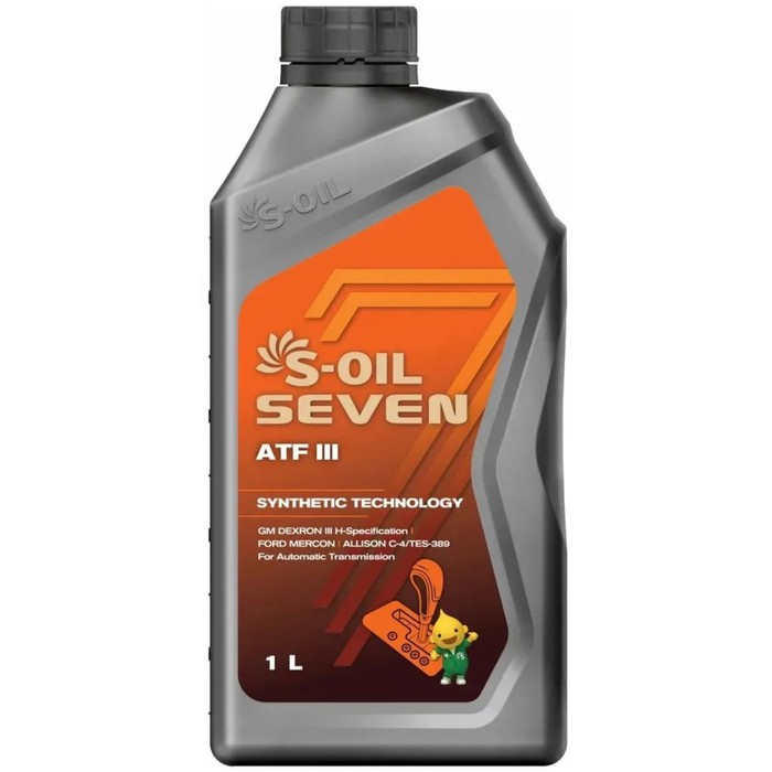 Трансмиссионное масло S-OIL 7 ATF III , 1 л - Фото 1
