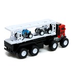 Грузовик «Автовоз», инерция, 2 квадроцикла в наборе, цвет МИКС, в пакете - фото 24553280