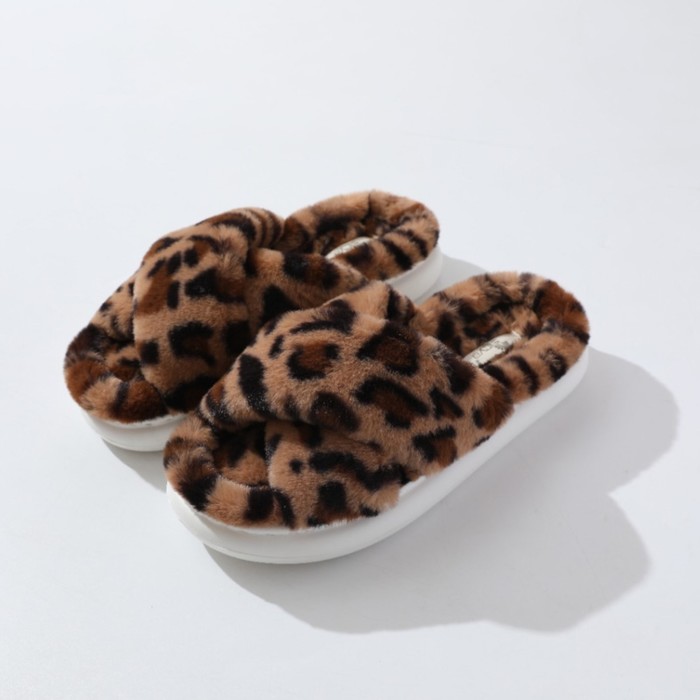 Тапочки женские Arya Home Leo, размер 36-37, принт леопардовый - Фото 1