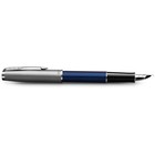 Ручка перьевая Parker Sonnet Sand Blasted Metal&Blue Lacquer, 0.8мм, черн, под/уп 2146747 - Фото 3