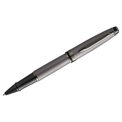 Ручка-роллер Waterman Expert Metallic Silver RT, 0,8мм, черная, подар/уп 2119255