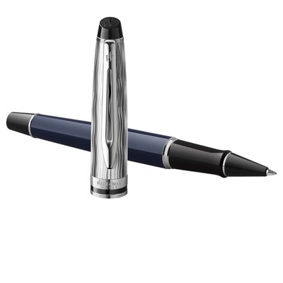 Ручка-роллер Waterman Expert SE Deluxe Blue CT, 0,8мм, черная, подар/уп 2166429