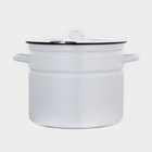 УЦЕНКА Кастрюля эмалированная, 9 л, d=26, с крышкой, без декора, МИКС - Фото 1