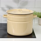 УЦЕНКА Кастрюля эмалированная, 9 л, d=26, с крышкой, без декора, МИКС - Фото 6