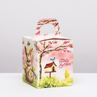 Коробка подарочная пасхальная с окном «Пасхальная корзина» 15×15×18 см - Фото 3