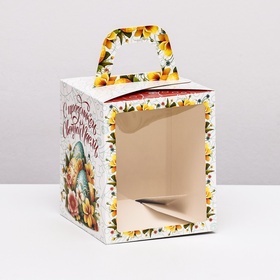 Коробка подарочная пасхальная с окном «Светлая Пасха» 15?15?18 см (комплект 5 шт)