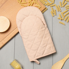 Варежка-прихватка «Этель» Kitchen, бежевая, 15×28 см, саржа, 100% хлопок - Фото 2