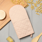 Варежка-прихватка «Этель» Kitchen, бежевая, 15×28 см, саржа, 100% хлопок - Фото 1