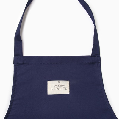 Фартук  Этель "Kitchen" цв.синий, 60х70см, саржа, 100% х/л