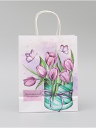 Пакет крафтовый «Хорошего настроения», 25×22×11 см - Фото 4