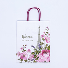 Пакет крафт "Цветы от счастья" 22 х 12 х 27 см - Фото 4