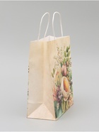 Пакет крафтовый «Цветы», 25×22×11 см - Фото 3
