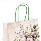 Пакет крафт «Цветы» 21×11×27 см - Фото 3