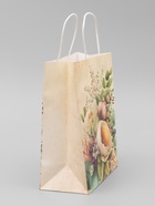 Пакет крафтовый «Цветы», 25×22×11 см - Фото 3